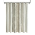thumbnail image 4 of INK+IVY Imani Cotton Printed Shower Curtain with Chenille in Ivory, 4 of 6