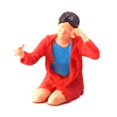 thumbnail image 1 of Diorama 1/64 Figura de conductor Maqueta de ferrocarril Escenografía Artículos de decoración para maquetas Hold Head Mujeres Rojo, 1 of 9