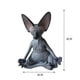 thumbnail image 3 of FLhrweasw Figuritas Gato Estatua Meditación Buda Escultura Jardín Del (negro), 3 of 8