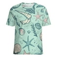 thumbnail image 5 of Beach Seashell Starfish T Shirts Basic T-Shirt Short Sleeve Ladies Tee Shirt Summer Graphic Clothing, 5 of 6