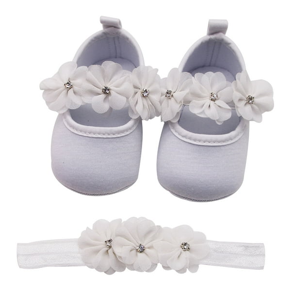 Zapatos de bebé niña, suela suave, florales, para recién nacidos, planos, para bautizo, sandalias con suela, zapatos de princesa.
