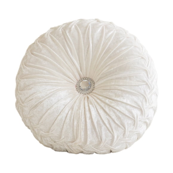 Cojín redondo de terciopelo con forma de flor de hielo, cojín para sofá, cojín para ventana, cojín para futón, cojín de calabaza para el hogar, sala de estar, dormitorio, funda de cojín decorativa de