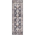 thumbnail image 2 of Rugs.com Eco Southwestern Collection Rug – 6 Ft Runner Charcoal Gray Medium Rug Perfect For Hallways, Entryways, 2 of 9