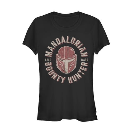 Junior s Star Wars: The Mandalorian Helmet Stamp Graphic Tee Black 2X Large