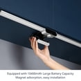 thumbnail image 3 of EZVALO Silver 55cm Wireless LED Cabinet Light with 10400mAh Battery, Motion & Hand-Scan Sensor, 5000K White Light, Clock Timing & Buzzer Reminder, Dimmable Touch Switch, Soft Sided Lighting for, 3 of 6
