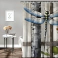 thumbnail image 2 of Creowell Dragonfly Pretty Shower Curtain Bathroom Decor 100% Polyester Fiber Chic Modern Home Bathtubs with Hooks 69x72, 2 of 7