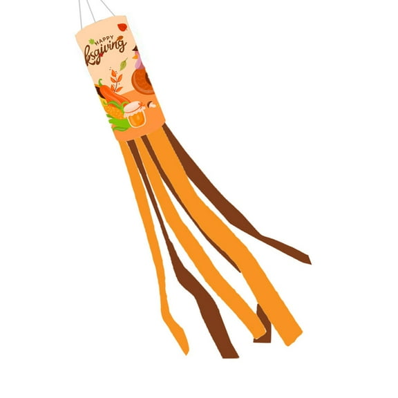 Outdoor Hangings Windsock 28inch Fall Thanksgiving Windsock for Yard and Patios Decoration
