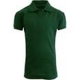 thumbnail image 1 of Filles Chasseur Vert Manches Courtes Polos Interlock & 44; Tailles 16-20 - Cas de 36, 1 of 1