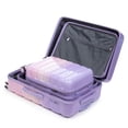 thumbnail image 2 of 3-Piece PC Spinner Wheel Luggage Set with Gradient Color & Combination Lock, Carry-On Suitcase, Purple, 2 of 16