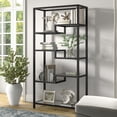 thumbnail image 2 of Evelyn&Zoe Johann 68" Tall Rectangular Bookcase, Blackened Bronze, 2 of 7