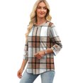 thumbnail image 5 of Ronuti Womens 3/4 Sleeve Tops Ladies Blouses Crew Neck T Shirts for Women Loose Fit Tunic Tops, 5 of 9