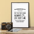 thumbnail image 3 of Designs ByLITA Bathroom Rules Put The Seat Down 11 x 14 UNFRAMED Print Bathroom Decor Wall Art, 3 of 3