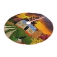 thumbnail image 2 of Balery Fall Village Scenery Printed Christmas Tree Skirt , Merry Christmas Party Christmas Tree Decoration,Adjustable Tree Skirt-36", 2 of 8