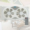 thumbnail image 3 of Seasons Comfort 9" Twin Window Fan, 3-Speed, Portable, Remote Control - FWF9R, 3 of 11