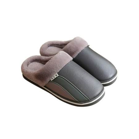 

Avamo Womens Comfort Clog Mule Slipper Slip On Bedroom Fuzzy House Shoes Gray 9.5-10.5