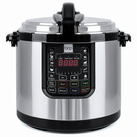 Best Choice Products 10L 1000W Multifunctional Stainless Steel Non-Stick Electric Pressure Cooker with LED Display Screen, 10 Settings, 3 Modes, (Best Roast For Pressure Cooker)
