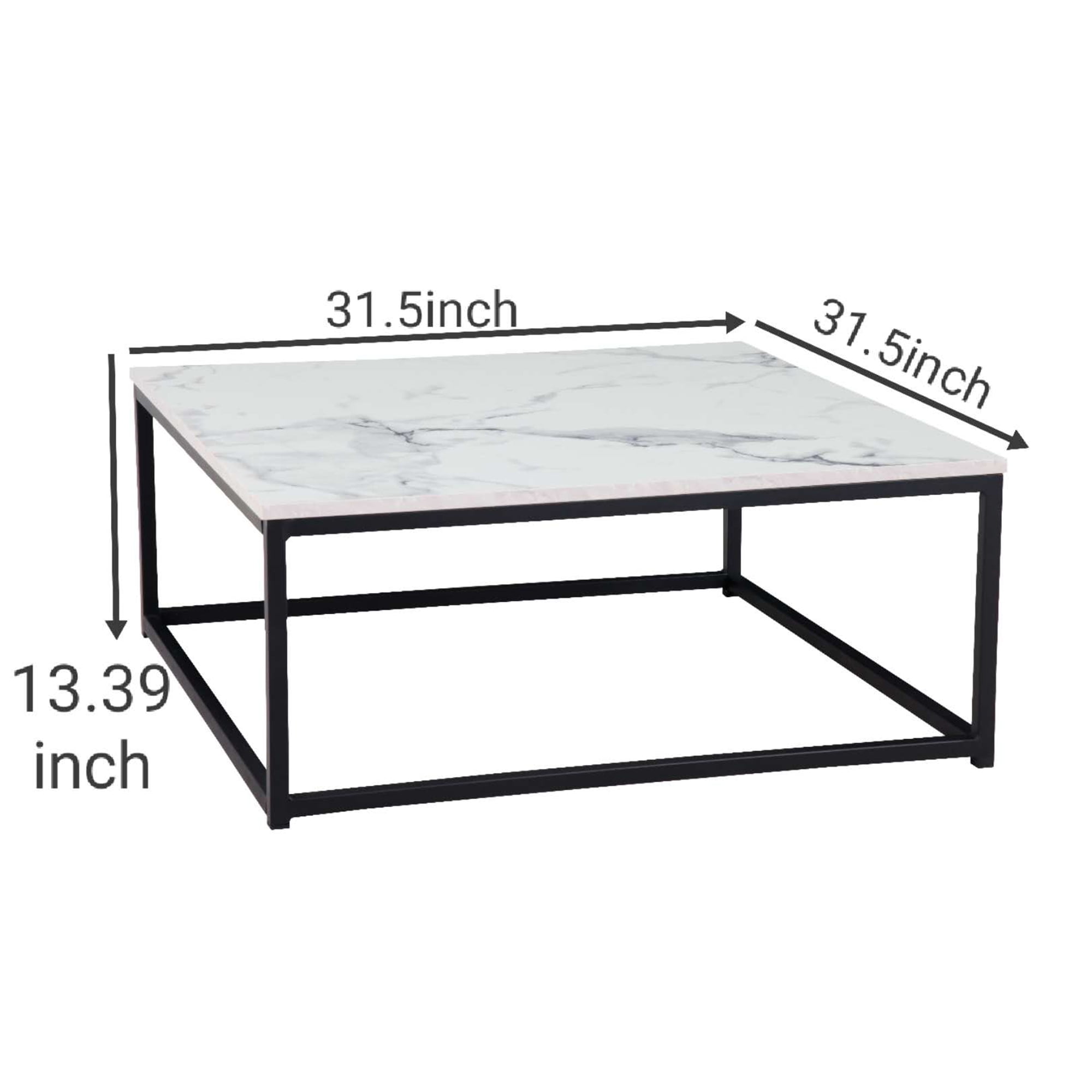Kadyn Coffee Table, Square MDF Coffee Table for Kitchen, Restaurant, Sofa Center Table for Living Room, White Kadyn Coffee Table, Square MDF Coffee Table for Kitchen, Restaurant, Sofa Center Table for Living Room, White