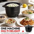 thumbnail image 5 of Mini Rice Cooker with Nonstick Pot, Electric Hot Pot and Noodle Cooker, Black, 8.8 in, 5 of 8