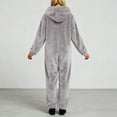 thumbnail image 6 of mgoYE Adult Onesie Pajamas for Women, Soft Womens Onesie Pajamas, Fuzzy Pajama Onesies for Women(Light Gray,L), 6 of 7
