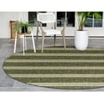 thumbnail image 3 of Rugs.com Jill Zarin Outdoor Collection Rug – 10' 8 Round Green Flatweave Rug Perfect For Kitchens, Dining Rooms, 3 of 8