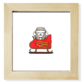 thumbnail image 1 of Bastet Egipto trineo de Navidad Pantalla de escritorio de pared de fotograma cuadrado, 1 of 4