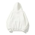 thumbnail image 3 of Womens Graphic Hoodies Trendy Loose Fit Los Angeles Letter Printed Hooded Sweatshirts Causal Long Sleeve Pullovers Fall V Neck Tops Jacket with Pockets White 0803*sweatshirts XL, 3 of 3