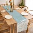 thumbnail image 3 of Table Runner 72 Inches Long for Kitchen Dining, Blue Coastal Crabs Dresser Scarf Farmhouse, Dining Table Decorations for Wedding/Parties, Summer Beach Ocean Abstract Art 18 x 72 In, 3 of 8