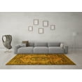 thumbnail image 3 of Ahgly Company Machine Washable Indoor Rectangle Persian Yellow Traditional Area Rugs, 7' x 10', 3 of 4