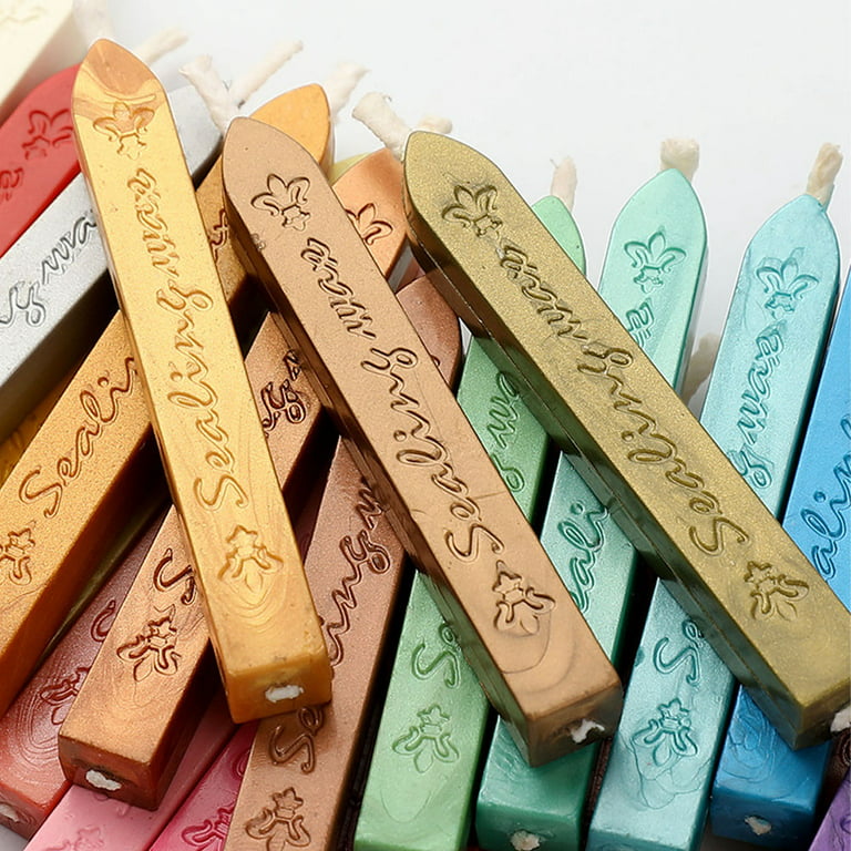 5 Pieces Sealing Wax Sticks with Wicks Antique Fire Manuscript Sealing Wax  for Wax Seal Stamp, 