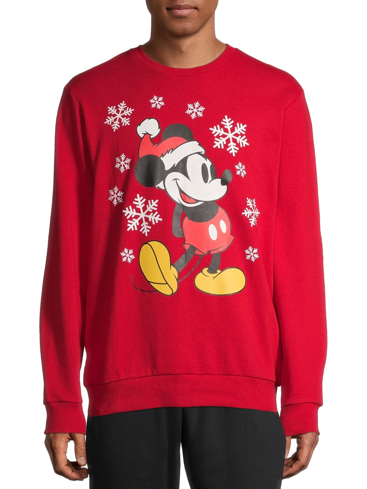 Vintage Mickey Mouse Hoodies Sweatshirt Big Logo Funny Cartoon Street Wear Pull Over Sweater Size M