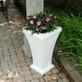 thumbnail image 6 of Mayne Bordeaux 28" x 16" x 16" Tall Self-Watering Polyethylene Planter - White, 6 of 8