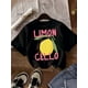thumbnail image 1 of Vintage Lemon Graphic Print T-Shirt, Casual Crew Neck Short Sleeve Knit Top, Soft Stretch Fabric, Regular Fit, Spring/Summer Collection, 1 of 6