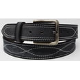 thumbnail image 3 of 57-58  Men's Leather Casual Fancy Stitched Belt Removable Buckle 26AA66BK, 3 of 3