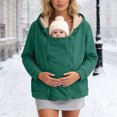 thumbnail image 2 of NOLDARES Pet Pouch Hoodie Long Sleeve Fleece Kitten Puppy Holder Carrier Sweatshirt for Women,Green,3XL, 2 of 9