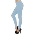 thumbnail image 2 of Vivian's Fashions Extra Long Leggings - Cotton, Misses Size (Lt Blue, 4X), 2 of 3