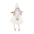 thumbnail image 1 of Pedante del festival del terciopelo de la decoración colgante del ornamento de la muñeca de la Navidad para el hotel casero, blanco Vogacara HA001209-01, 1 of 6