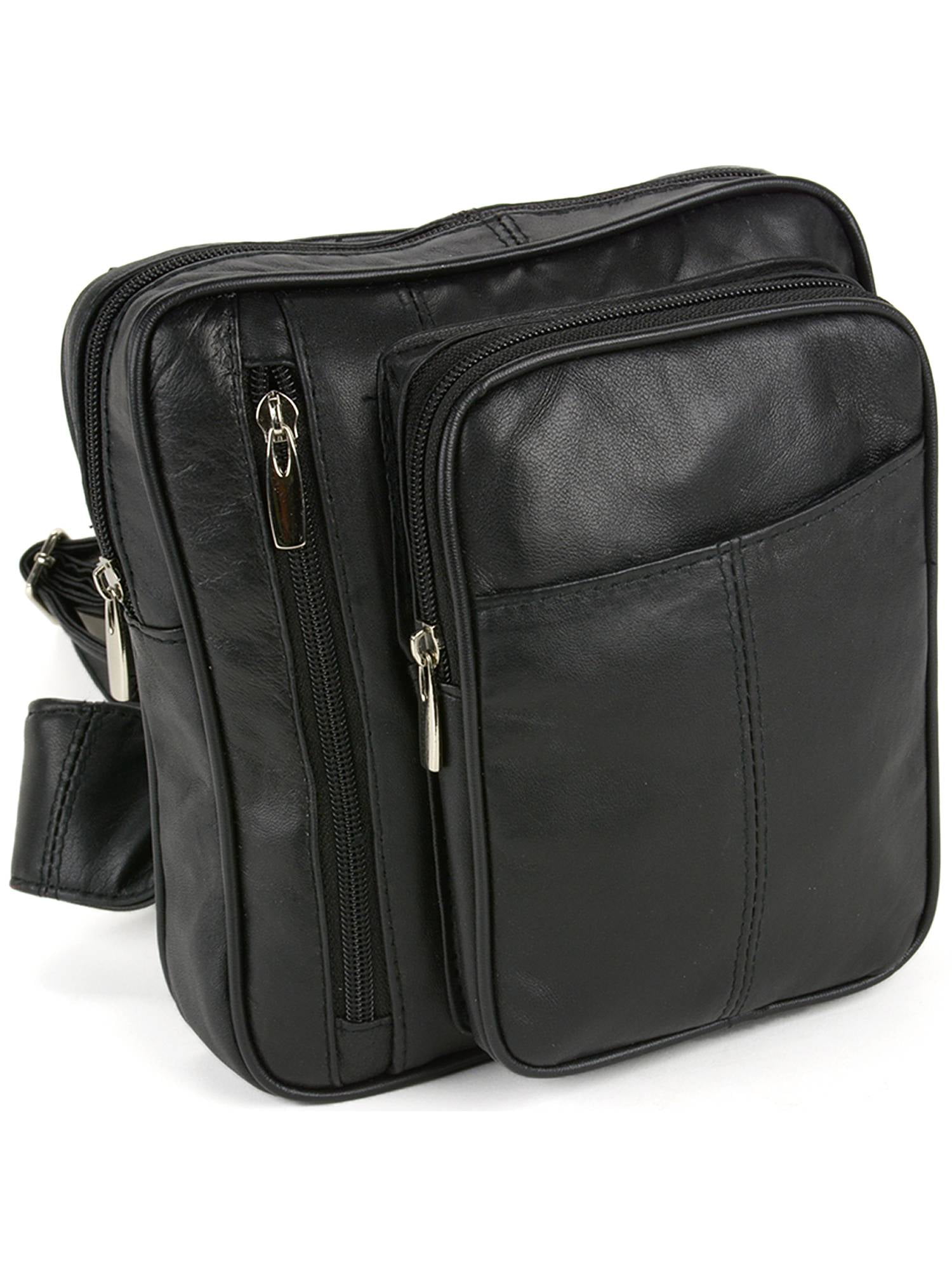 Black Leather 4 way back pack messenger clutch bag #LB131 main image 0