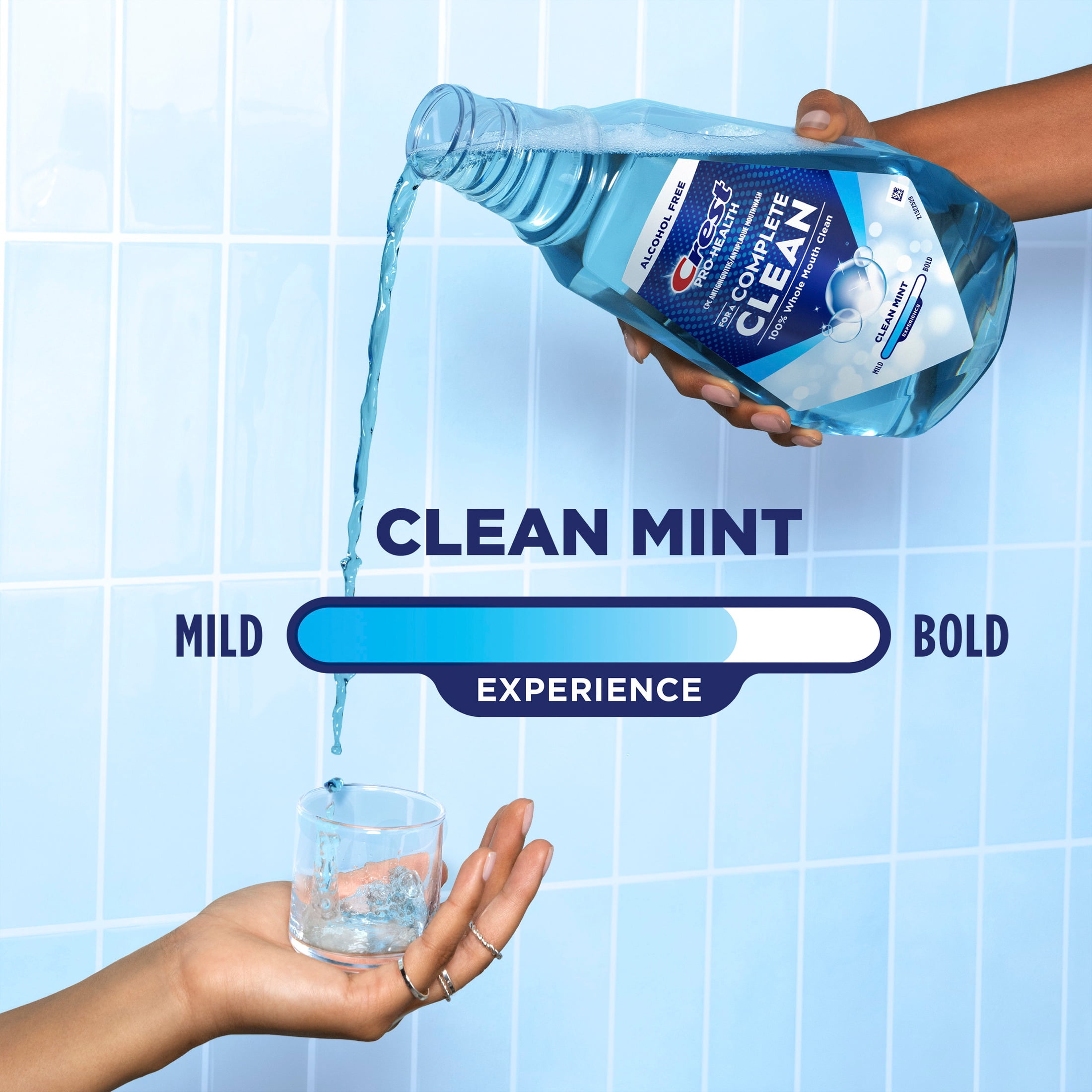 Crest Mouthwash, Pro-Health Mouthwash, Alcohol-Free Oral Rinse, Clean Mint, 1L, 946mL (33.8 fl oz)