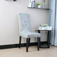 thumbnail image 2 of PiccoCasa 6Pcs Stretchy Slipcovers Floral Dining Room Chair Covers, Green, 2 of 5