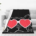 thumbnail image 4 of Cauagu Animal Bulldog French Pattern Flannel Bed Blankets,Fleece Blanket Comfortable Air Conditioning Blanket for Sofa Bed Travel Couch & Living Room -40"x30", 4 of 8