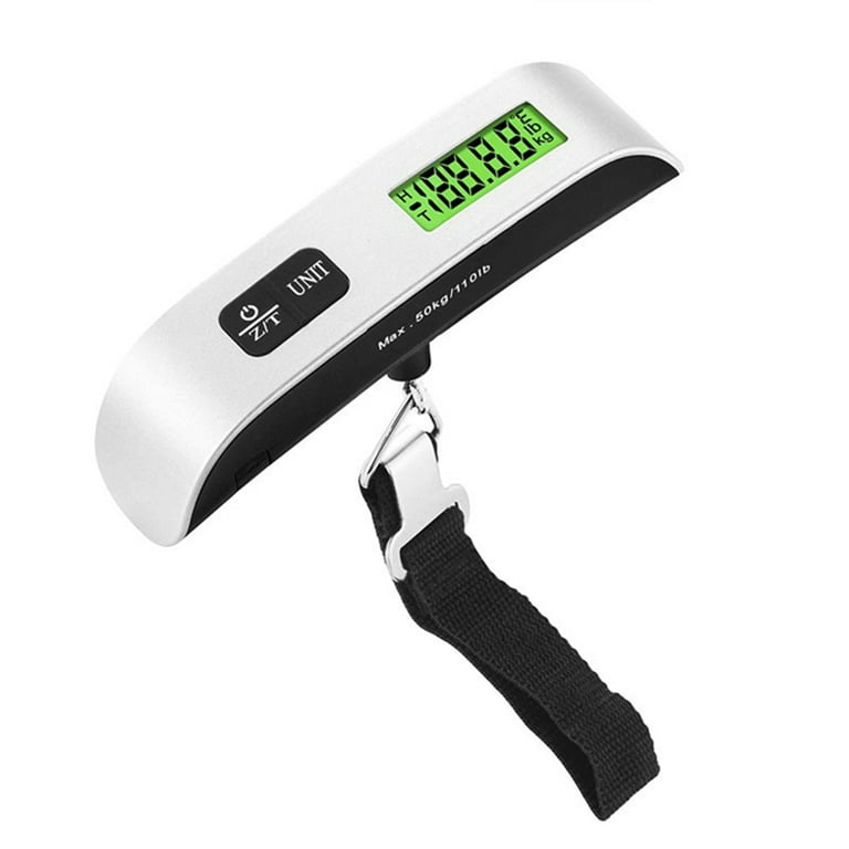 Portable Hanging Luggage Weight Machine Digital Belt Weighing Scale (Black)
