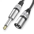 thumbnail image 2 of Cable de Audio para Micrófono de 6,35 mm Macho A XLR Macho para Altavoz, Guitarra, Amplificador, Transmisión de Sonido de Alta Calidad, 16,4 Pies, 2 of 5