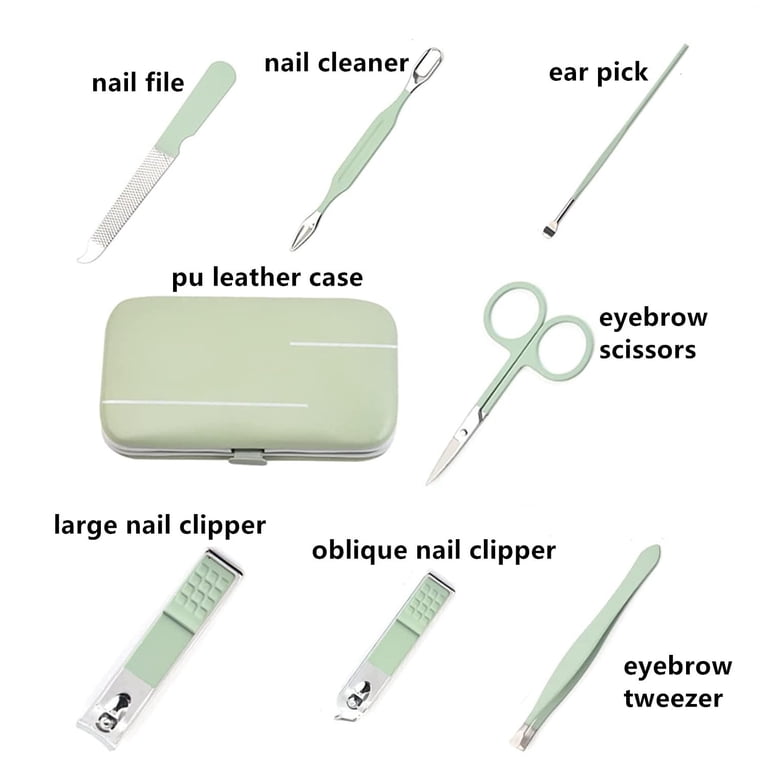 SHIHUALQ 8-in-1 Manicure Pedicure Set, Travel Case photo 5