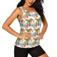 thumbnail image 2 of Lsque Gnome and Surfing Printed Workout Tank Tops for Women, Athletic Sports Tank Tops, Compression Sleeveless Dry Fit Shirts,Sleeveless Yoga Shirt-XX-Large, 2 of 9