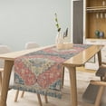 Boho Table Runner Vintage Bohemian Blue Pattern Table Runner Table ...