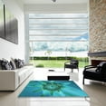 thumbnail image 6 of Ahgly Company Indoor Rectangle Patterned Dark Cyan Green Area Rugs, 2' x 5', 6 of 6