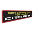 thumbnail image 3 of Don't Touch My Camaro Novelty Sign, Metal Wall Decor - 4x18 inches, 3 of 4