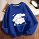 thumbnail image 1 of Nueva sudadera con estampado de dibujos animados de Sanrio Cinnamoroll para niñas, sudadera de sección gruesa de otoño e invierno, ropa de moda para niñas, 1 of 4