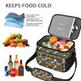 thumbnail image 5 of Lunch Box Pioneer Flower Floral Print Pattern Insulated Lunch Bag for Women Men,Medium Leakproof Lunchbox Cooler Bag Adjustable Strap,10 X 6.7 X 8 Inches, 5 of 6