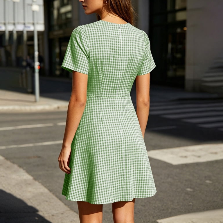 green plaid dress outfit YEXPINE Women's Fall Plaid Dress Bow Tie Long Sleeve Dresses Casual Elegant  Formal Shift Mini Dress with Pockets Green at Amazon Women's Clothing store